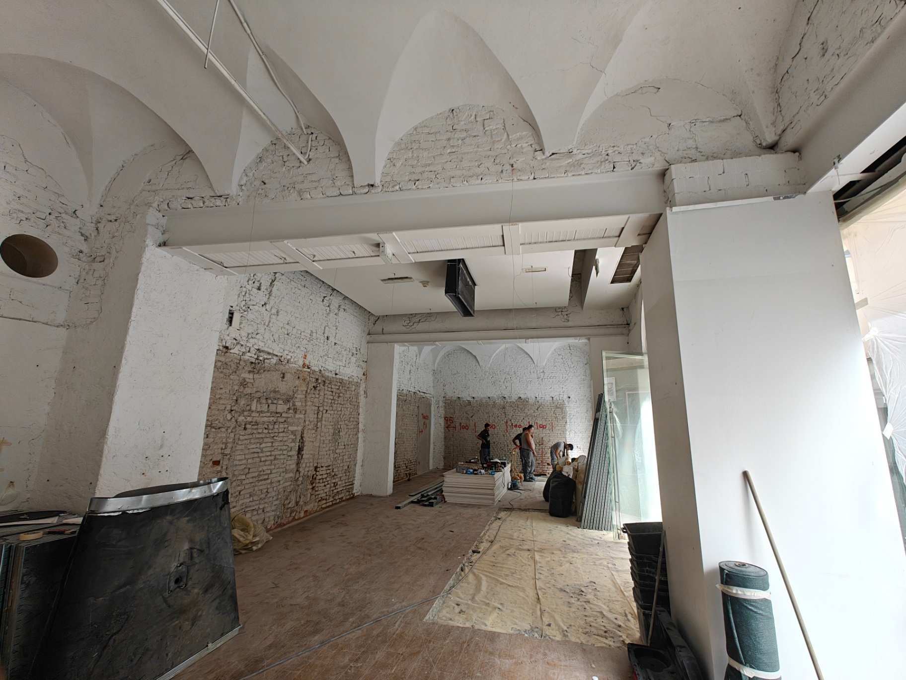 Cantiere retail in centro storico coordinato da Total Workshop
